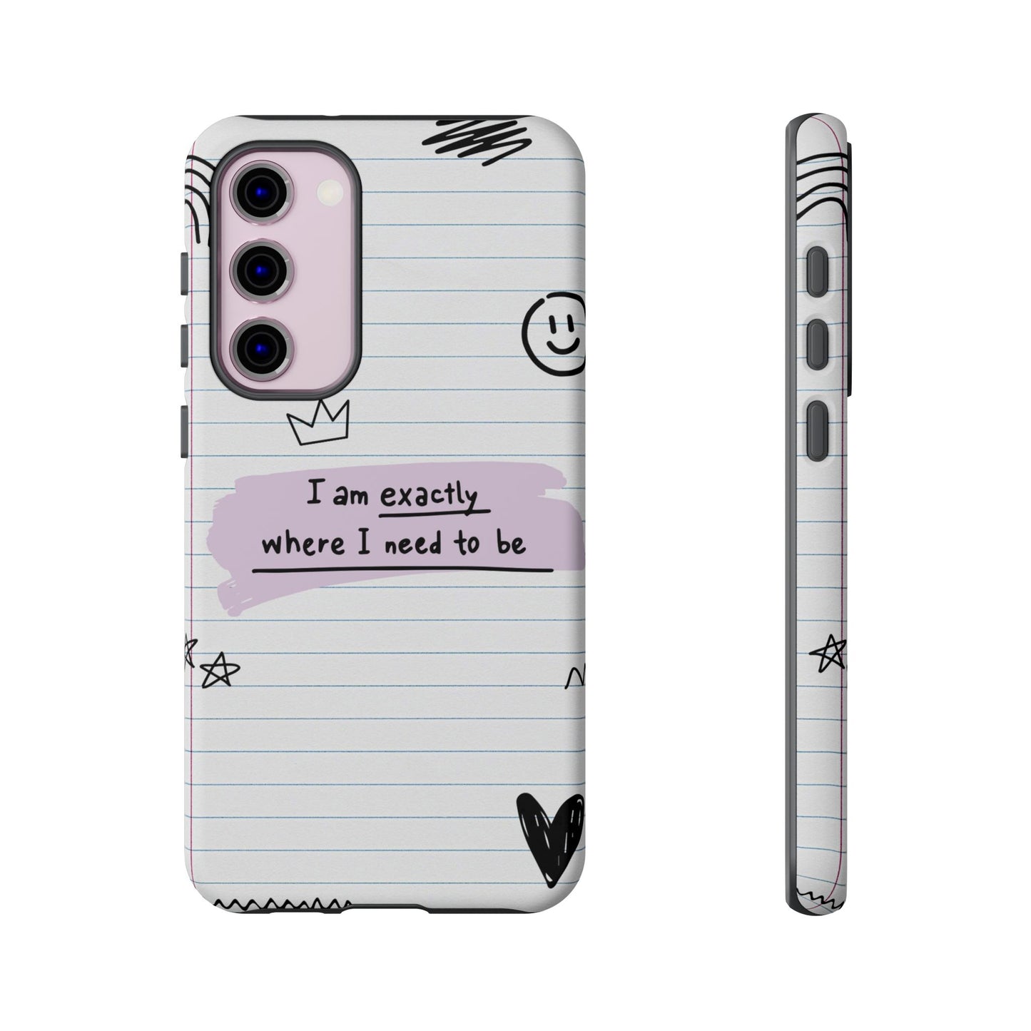 Self Affirmation Doodle Paper Phone Case