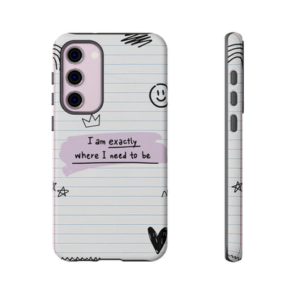 Self Affirmation Doodle Paper Phone Case