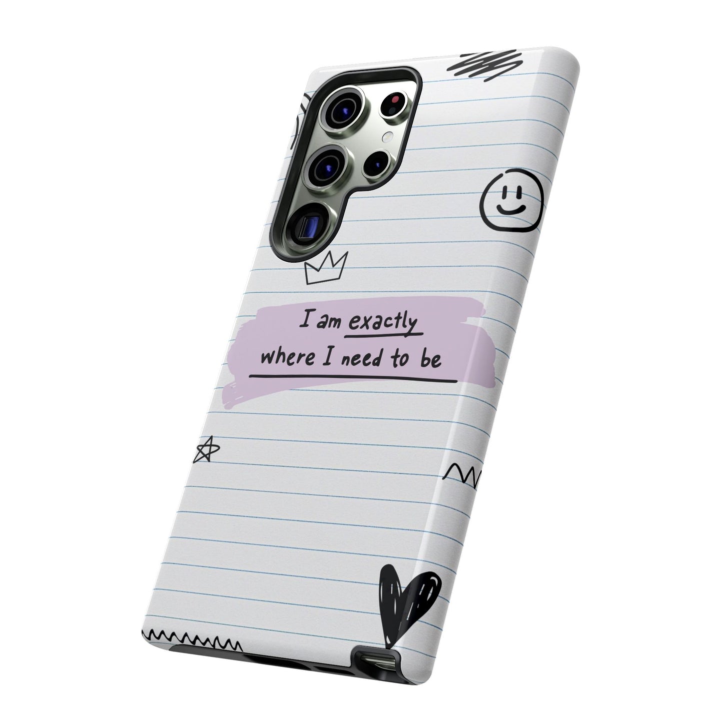 Self Affirmation Doodle Paper Phone Case