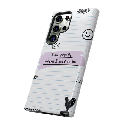 Self Affirmation Doodle Paper Phone Case
