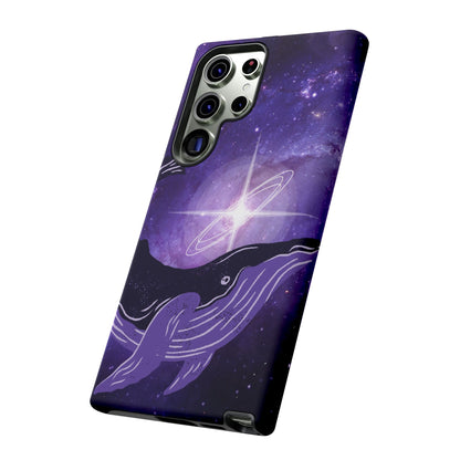 Purple Whale in Outer Space Phone Case