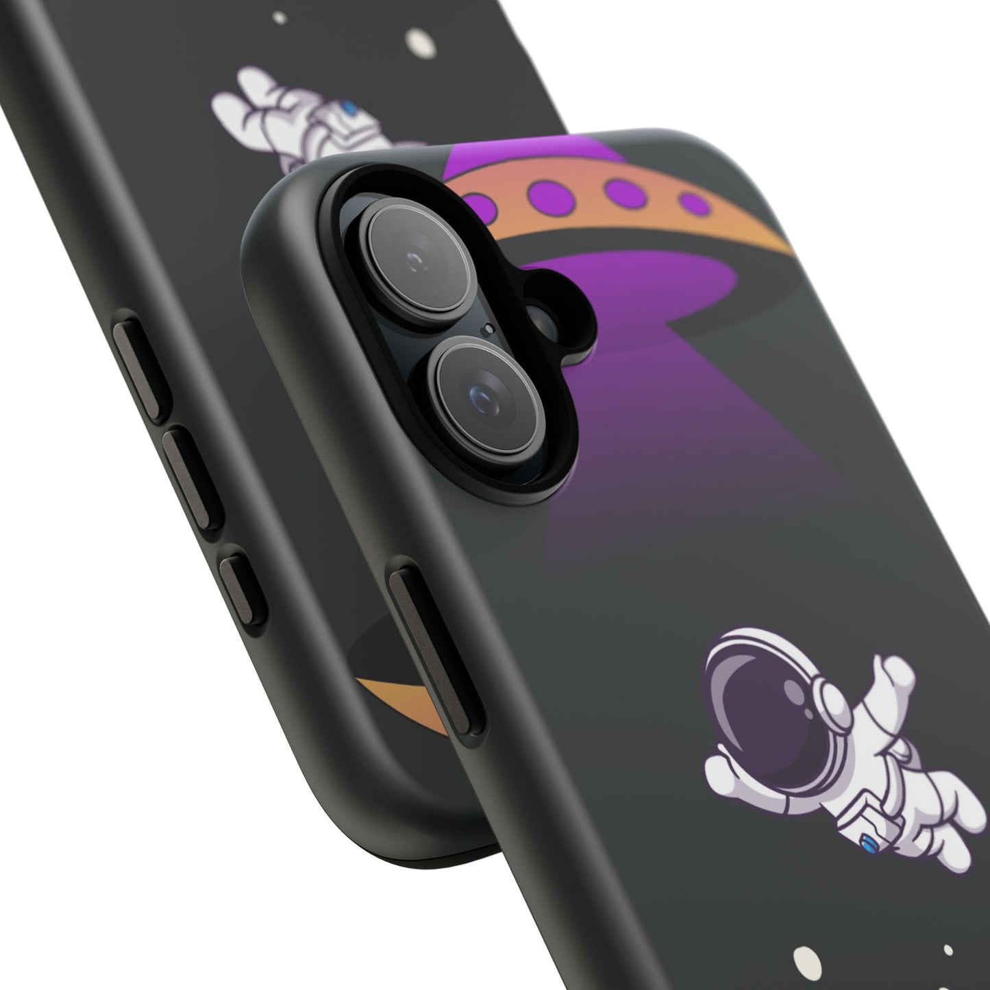 Black and Purple Minimalist Modern Space Phone Case