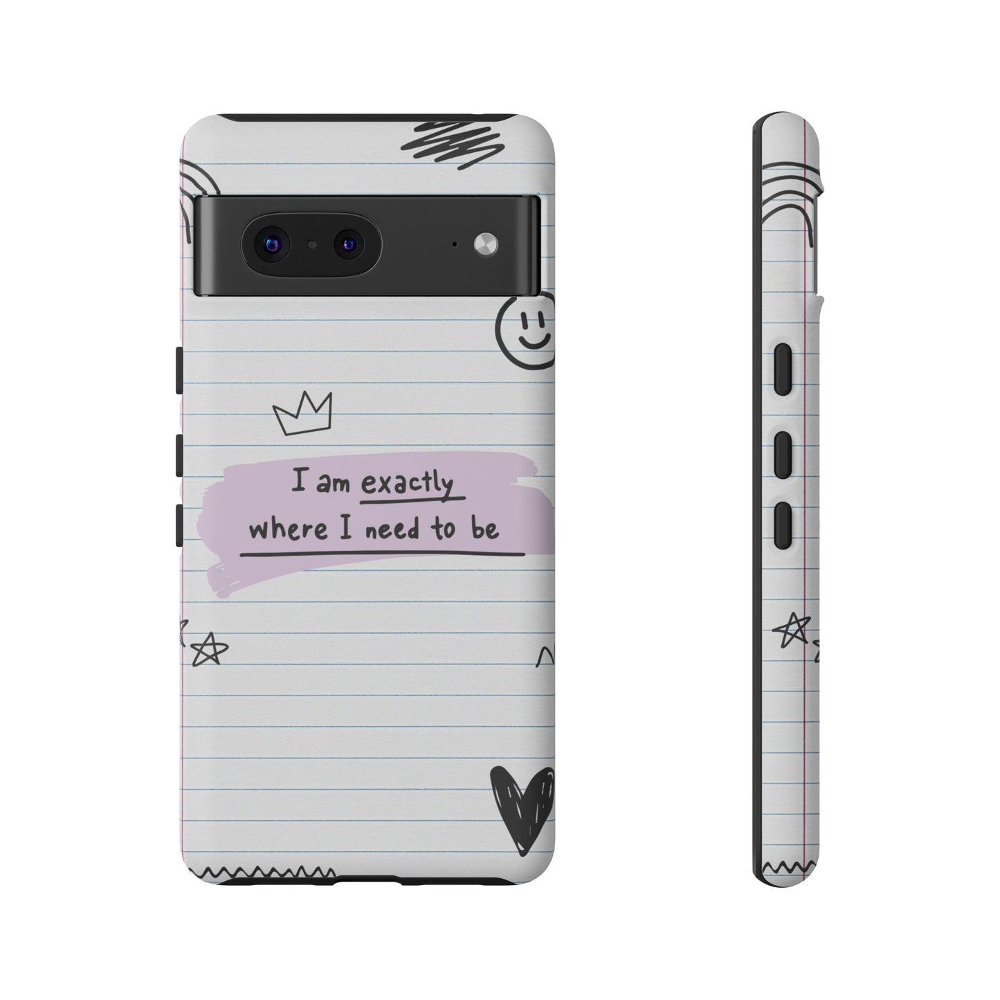 Self Affirmation Doodle Paper Phone Case