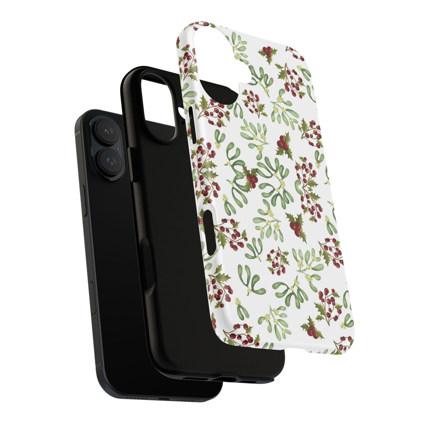 Red Green Watercolor Chriatmas Phone Case