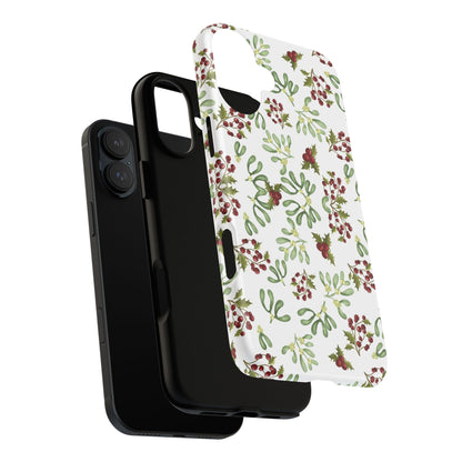 Red Green Watercolor Chriatmas Phone Case