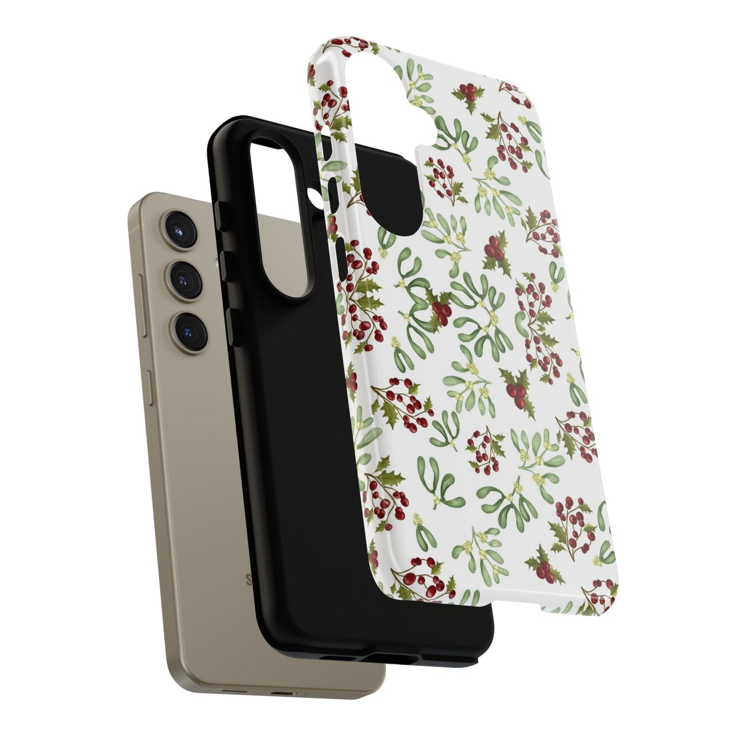 Red Green Watercolor Chriatmas Phone Case