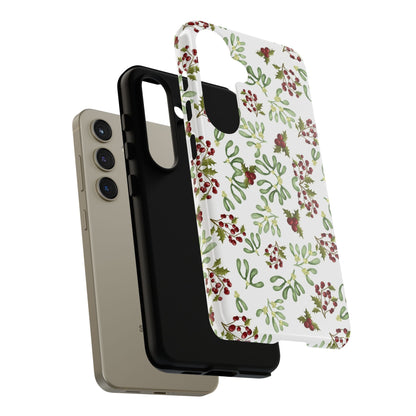 Red Green Watercolor Chriatmas Phone Case