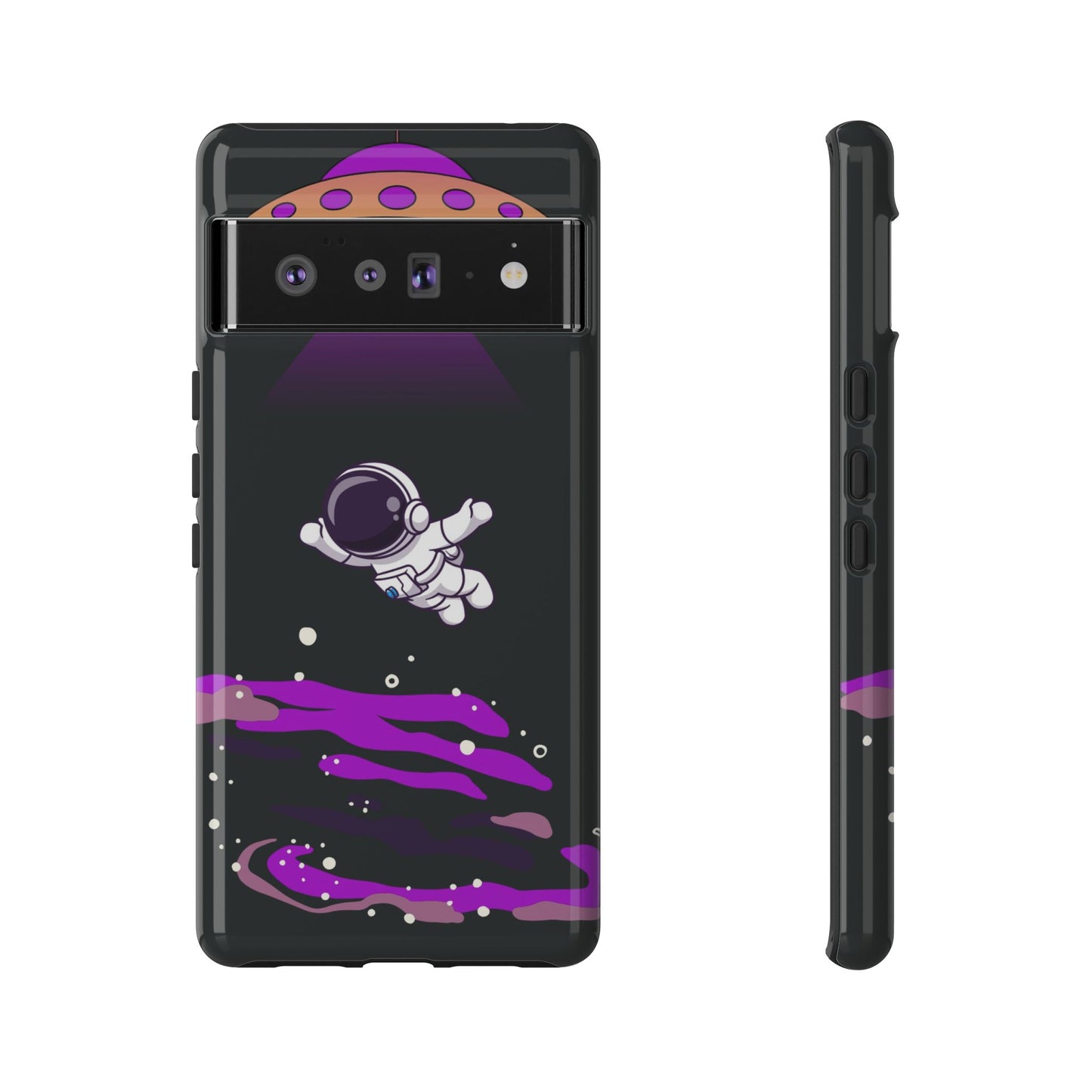 Black and Purple Minimalist Modern Space Phone Case