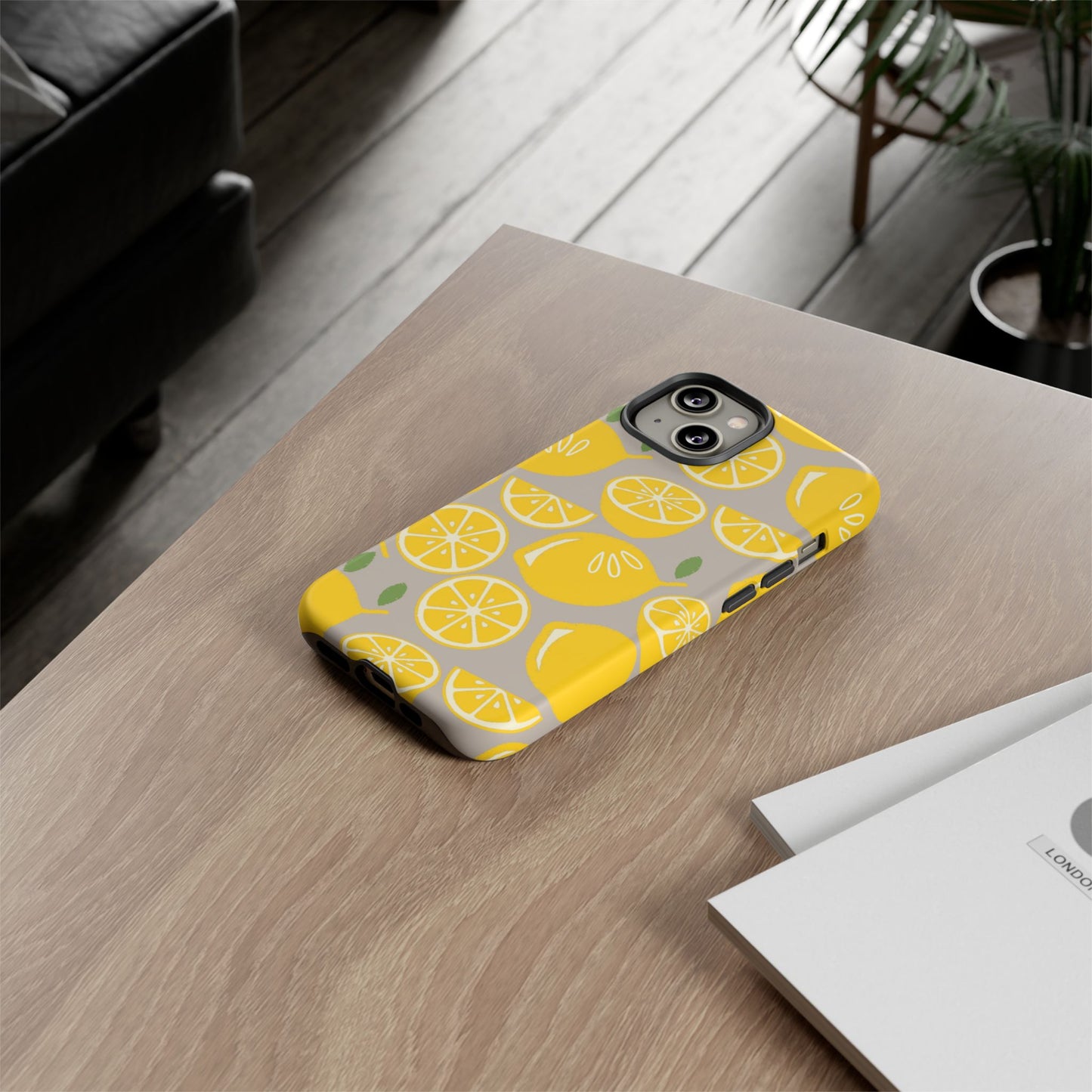 Yellow Modern Lemon Phone Case