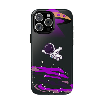 Black and Purple Minimalist Modern Space Phone Case