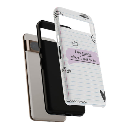 Self Affirmation Doodle Paper Phone Case