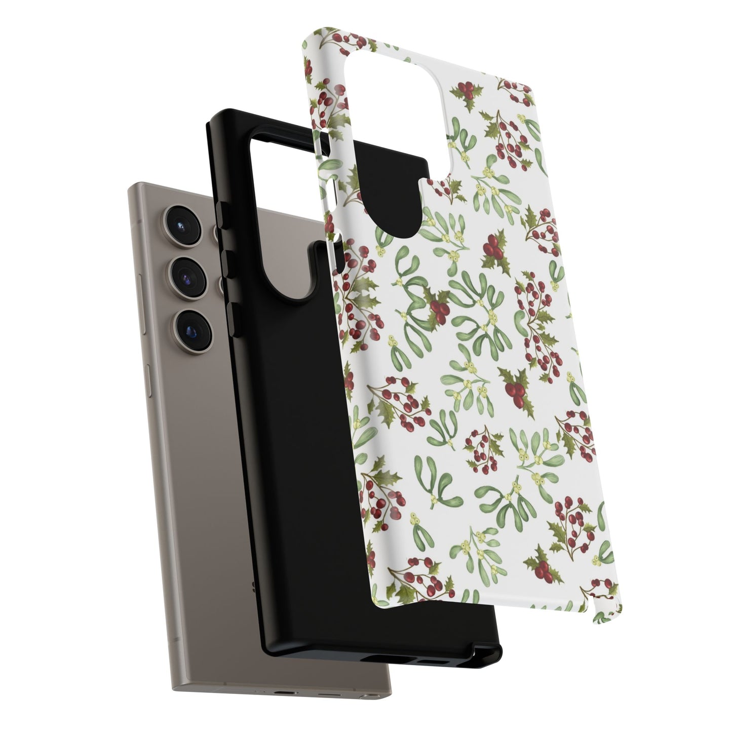 Red Green Watercolor Chriatmas Phone Case