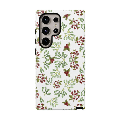 Red Green Watercolor Chriatmas Phone Case