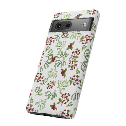 Red Green Watercolor Chriatmas Phone Case