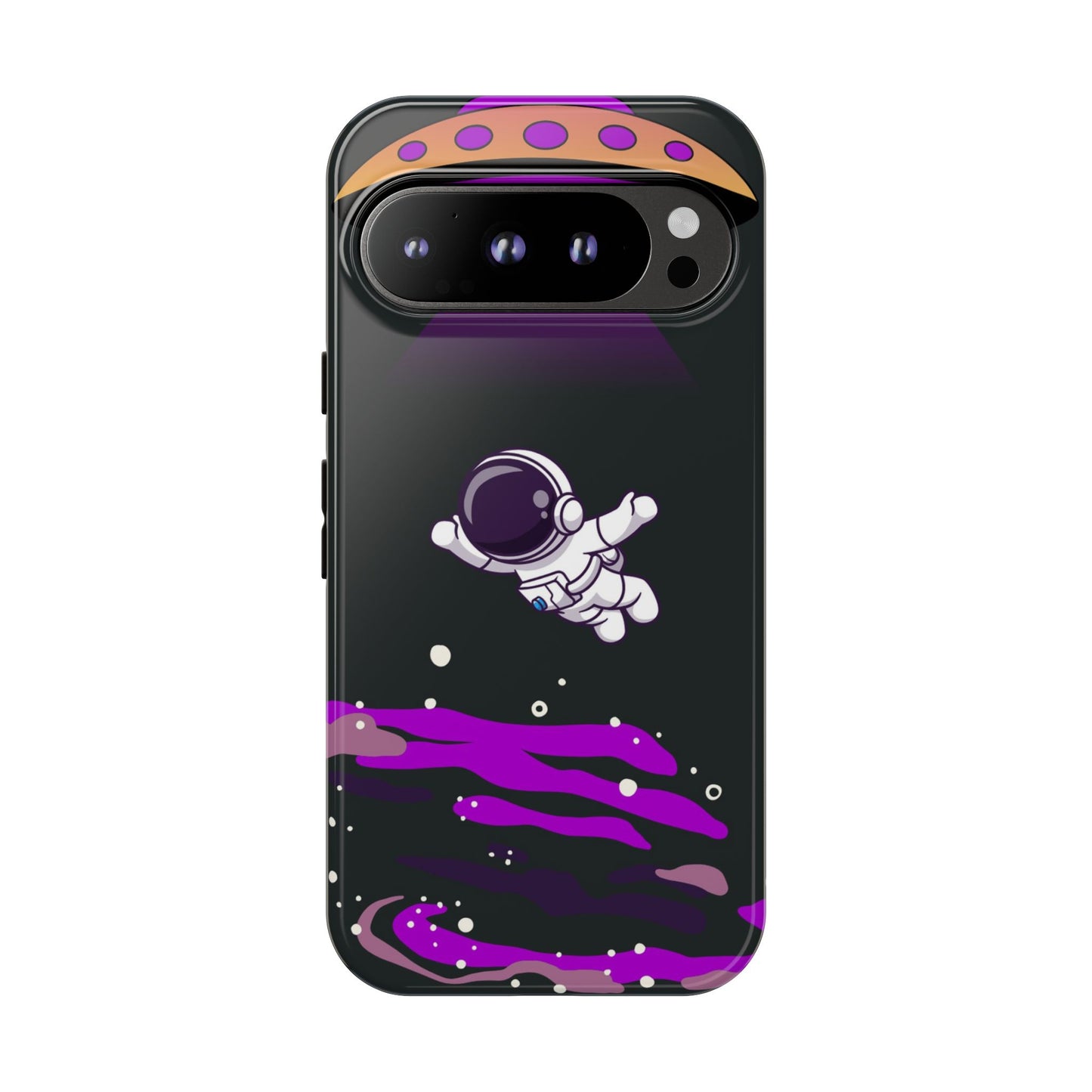 Black and Purple Minimalist Modern Space Phone Case