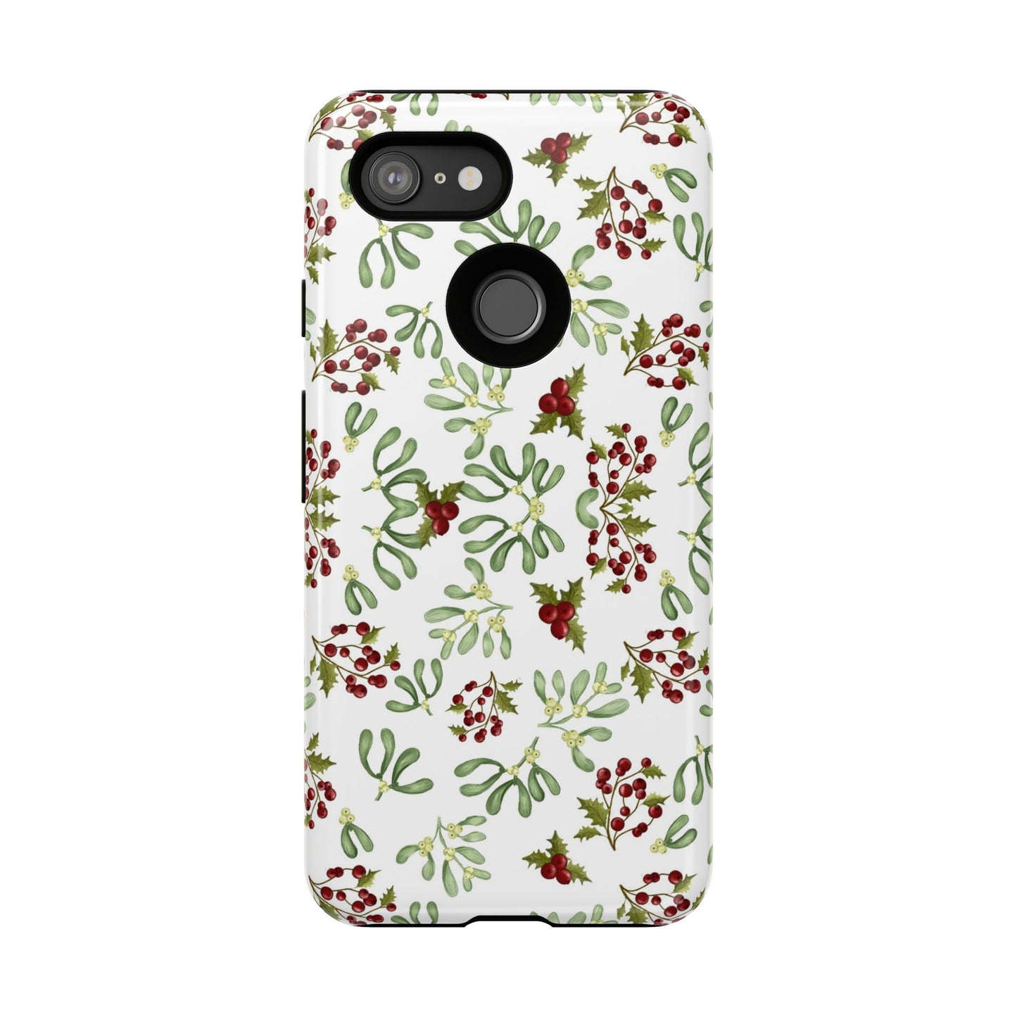Red Green Watercolor Chriatmas Phone Case