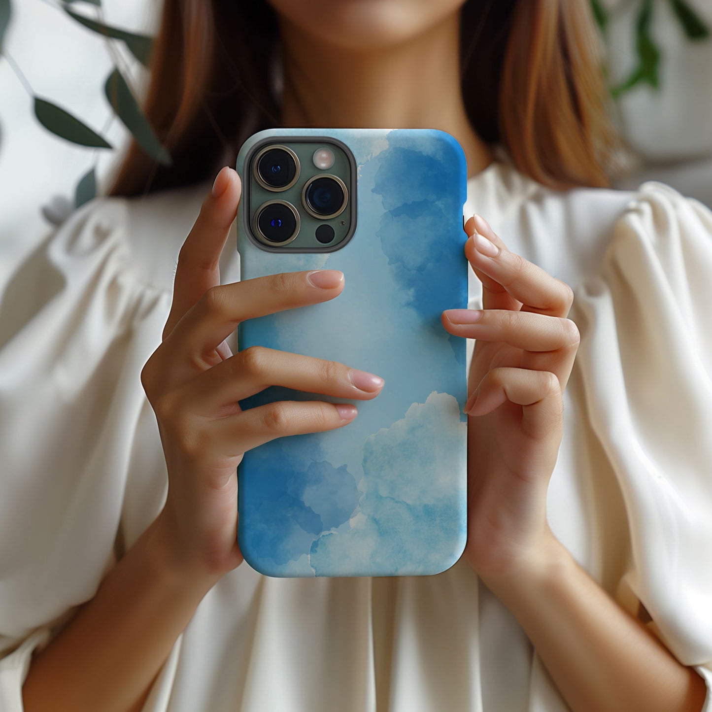 Abstract Blue Watercolor Magsafe iPhone Case - Techy Treasures -  