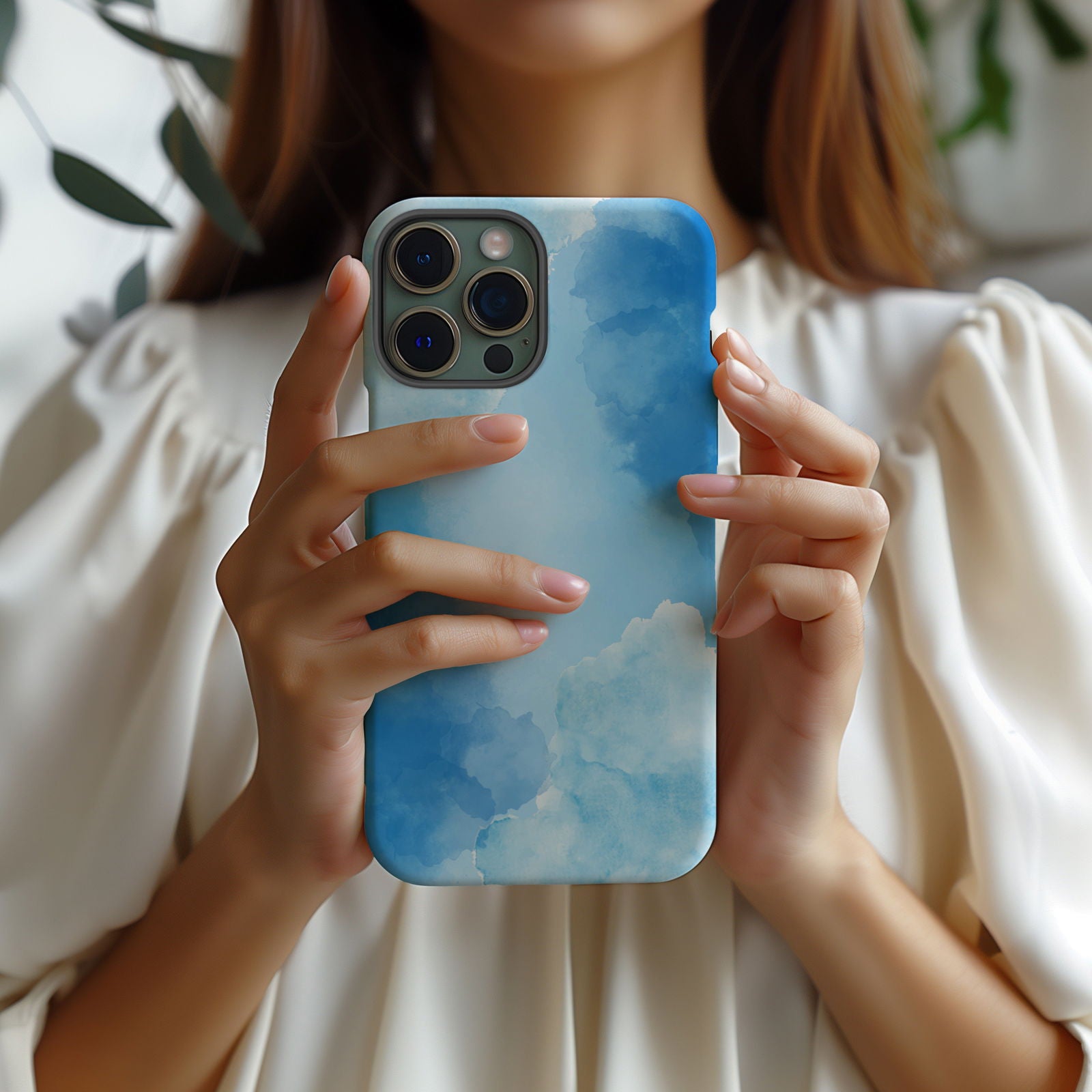 Abstract Blue Watercolor Magsafe iPhone Case - Techy Treasures -  