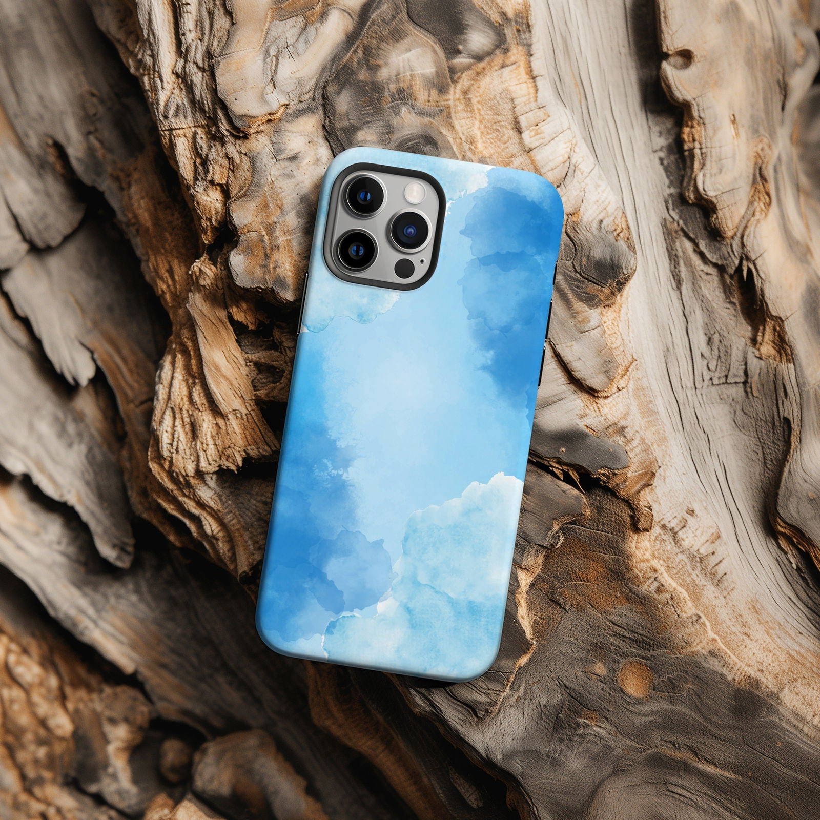 Abstract Blue Watercolor Magsafe iPhone Case - Techy Treasures -  