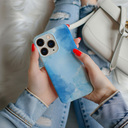 Abstract Blue Watercolor Magsafe iPhone Case - Techy Treasures -  