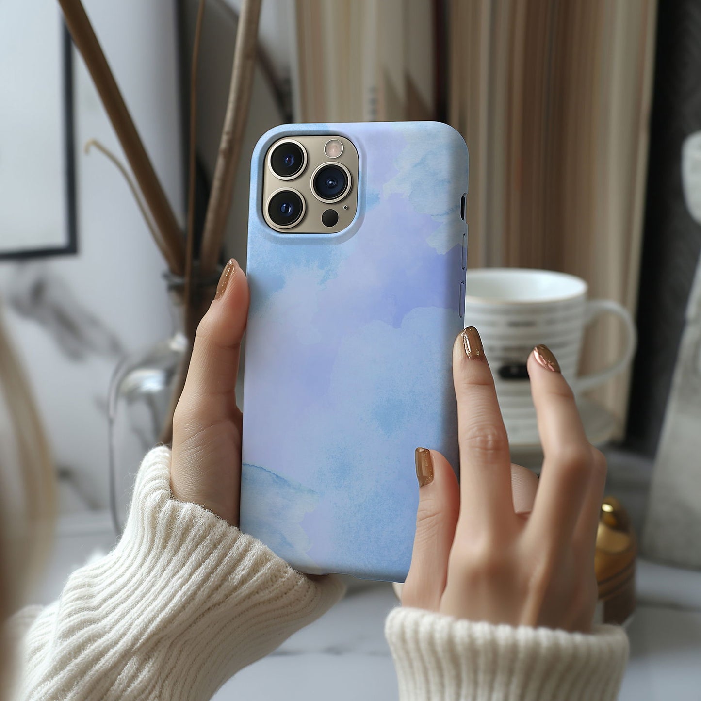 Abstract Blue Watercolor Magsafe iPhone Case - Techy Treasures -  