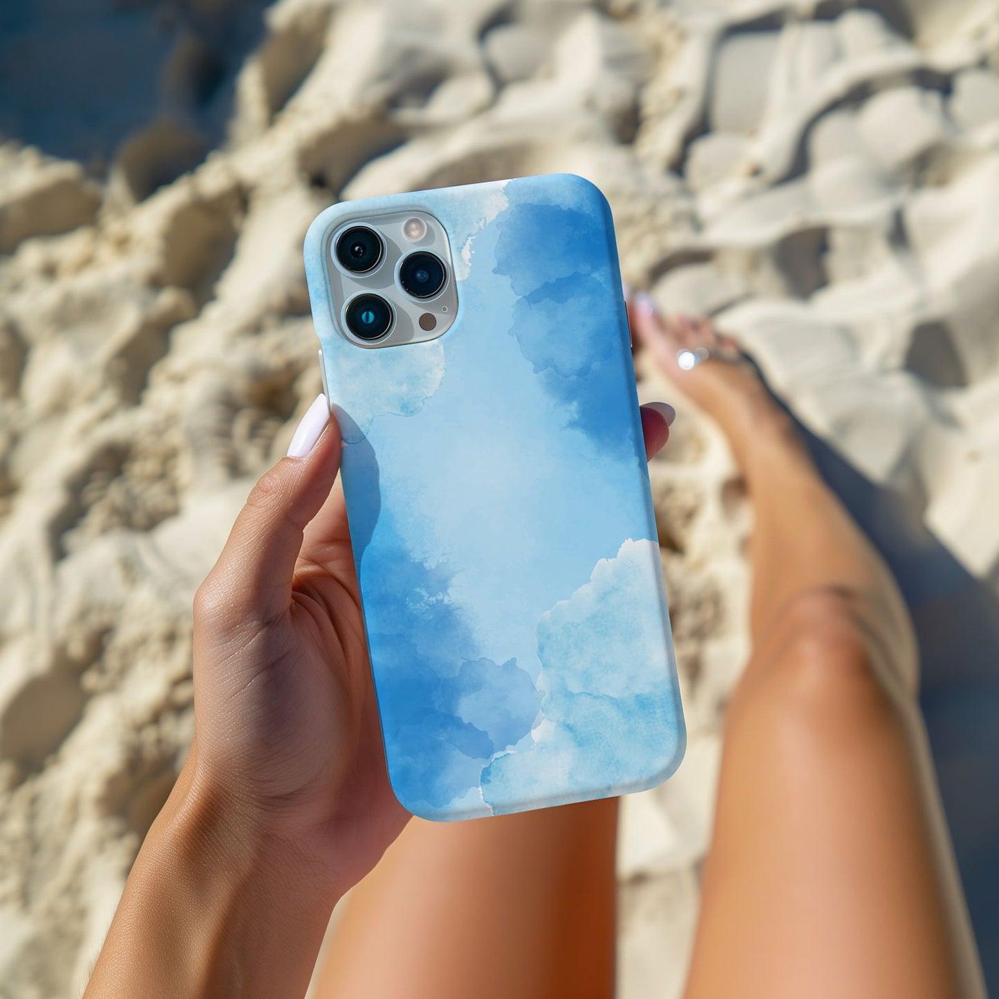 Abstract Blue Watercolor Magsafe iPhone Case - Techy Treasures -  