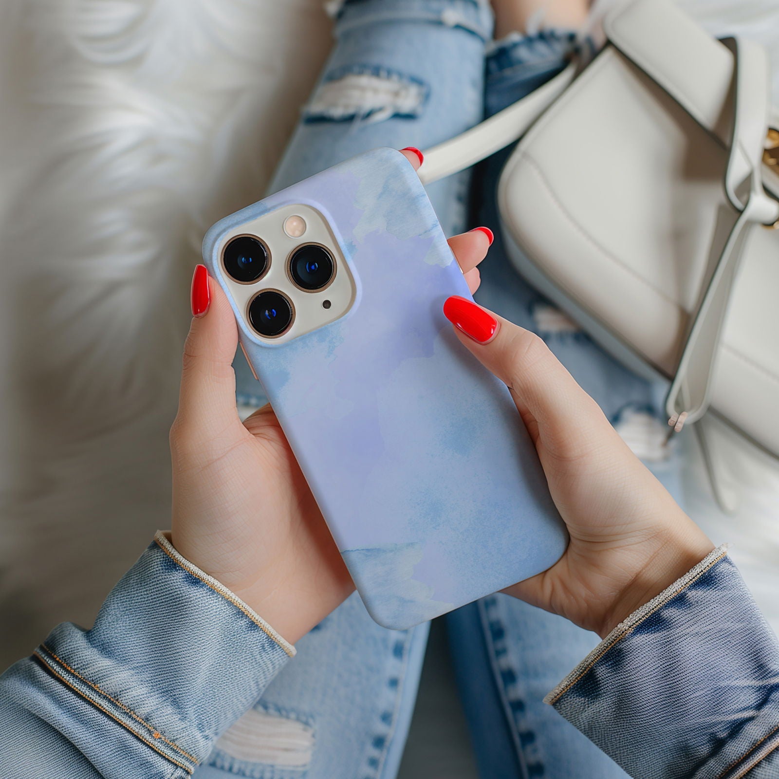 Abstract Blue Watercolor Magsafe iPhone Case - Techy Treasures -  