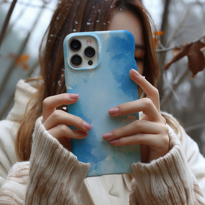 Abstract Blue Watercolor Magsafe iPhone Case - Techy Treasures - Mobile Phone Cases 