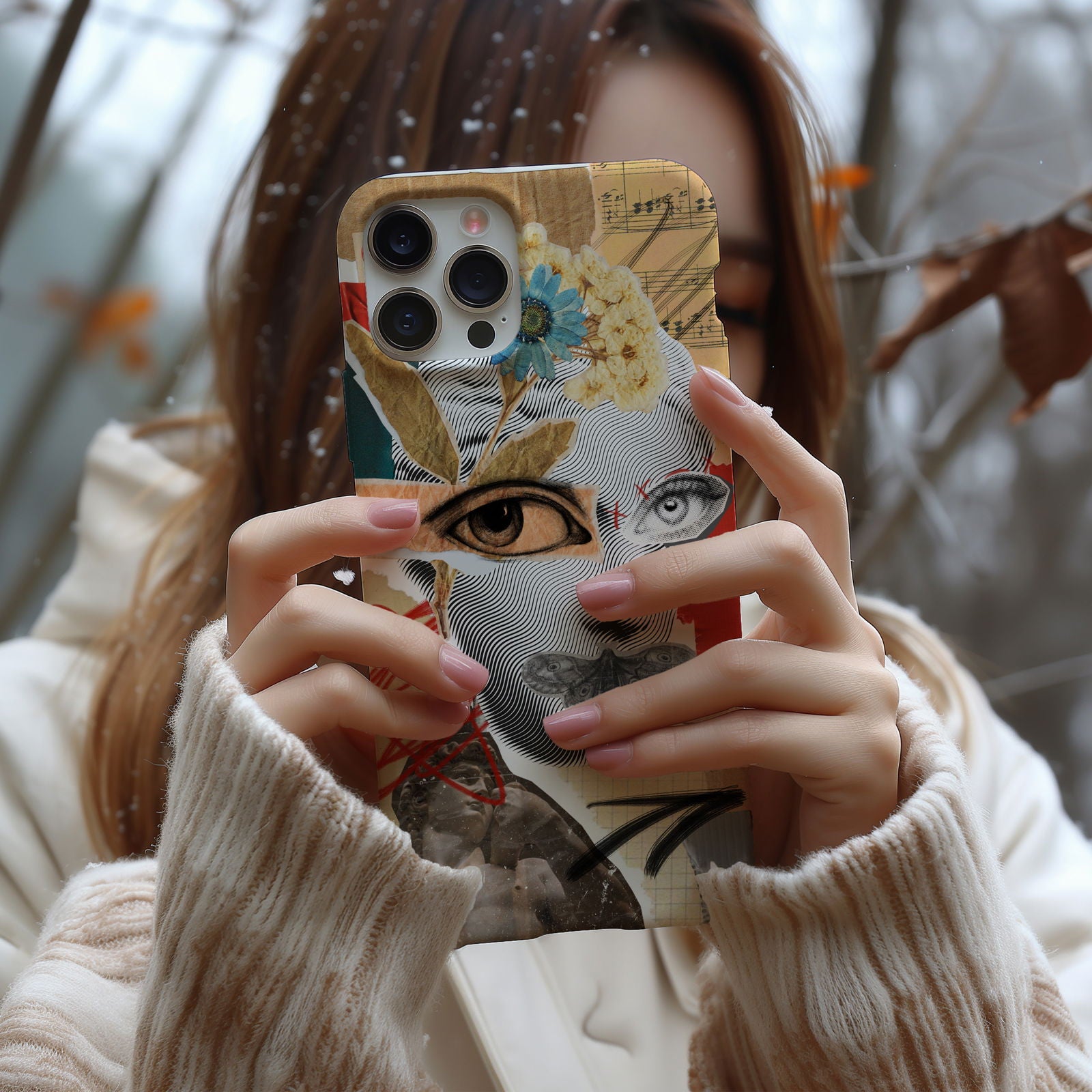 Abstract Collage Face Magsafe iPhone Case - Techy Treasures -  