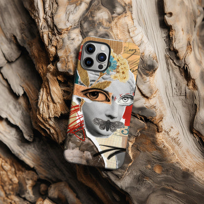 Abstract Collage Face Magsafe iPhone Case - Techy Treasures -  