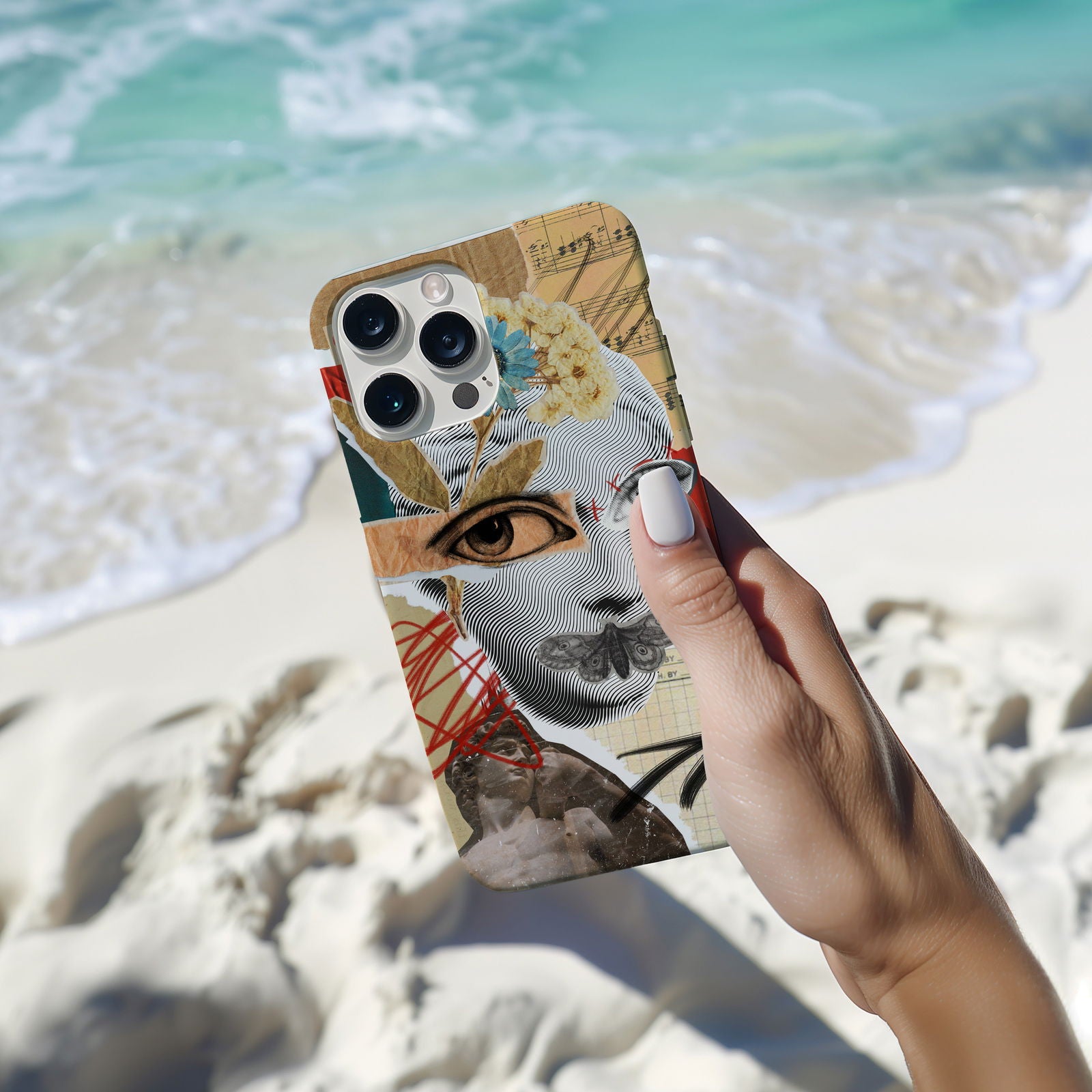 Abstract Collage Face Magsafe iPhone Case - Techy Treasures -  