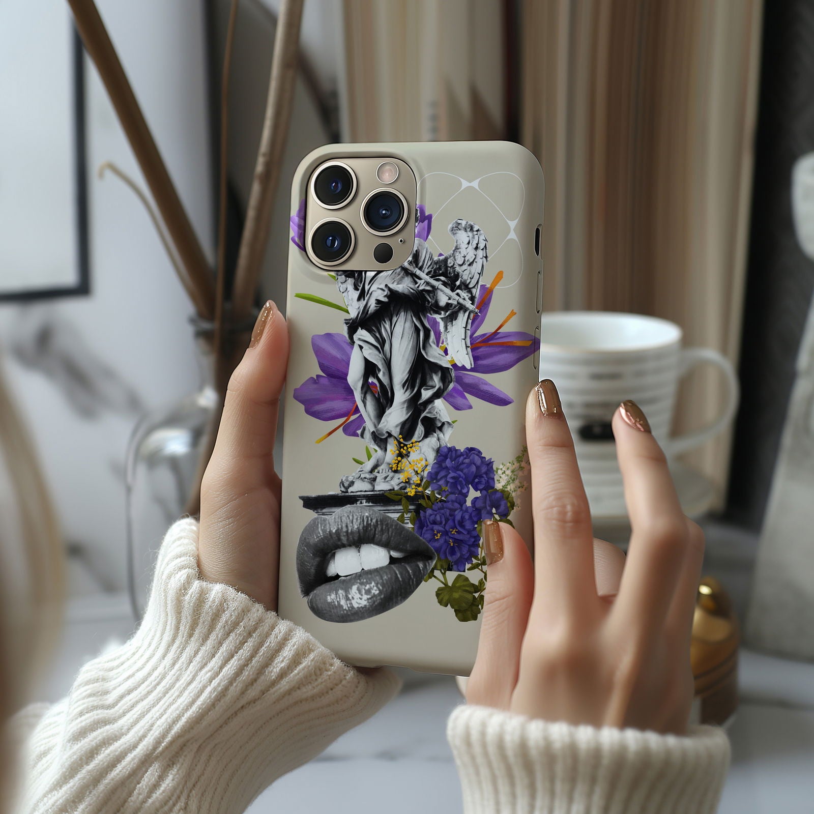 Abstract Floral  Magsafe iPhone Case - Techy Treasures -  