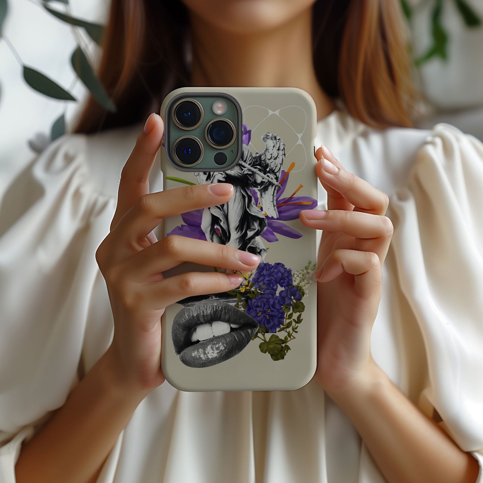 Abstract Floral  Magsafe iPhone Case - Techy Treasures -  