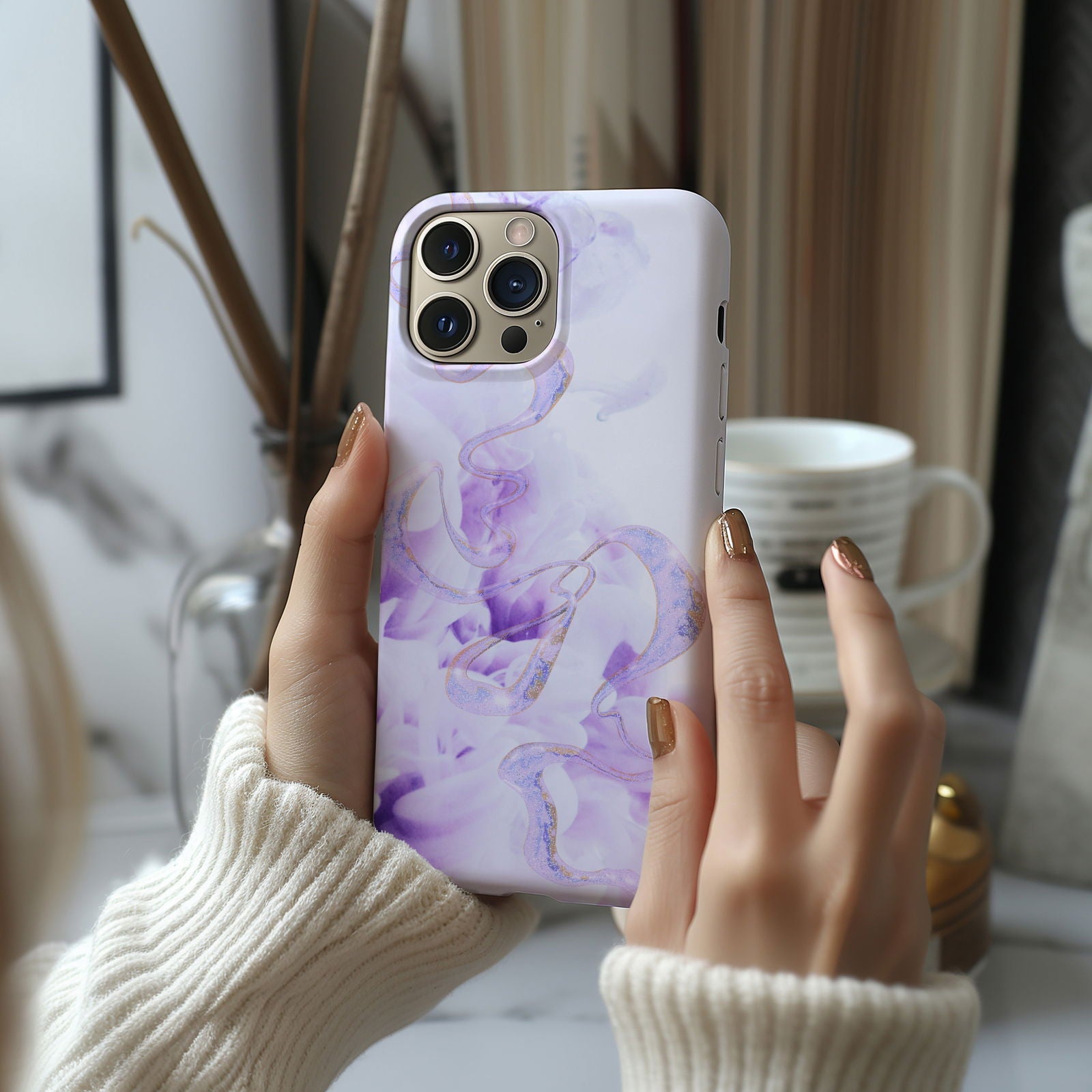 Abstract Purple Fluid Magsafe iPhone Case - Techy Treasures -  