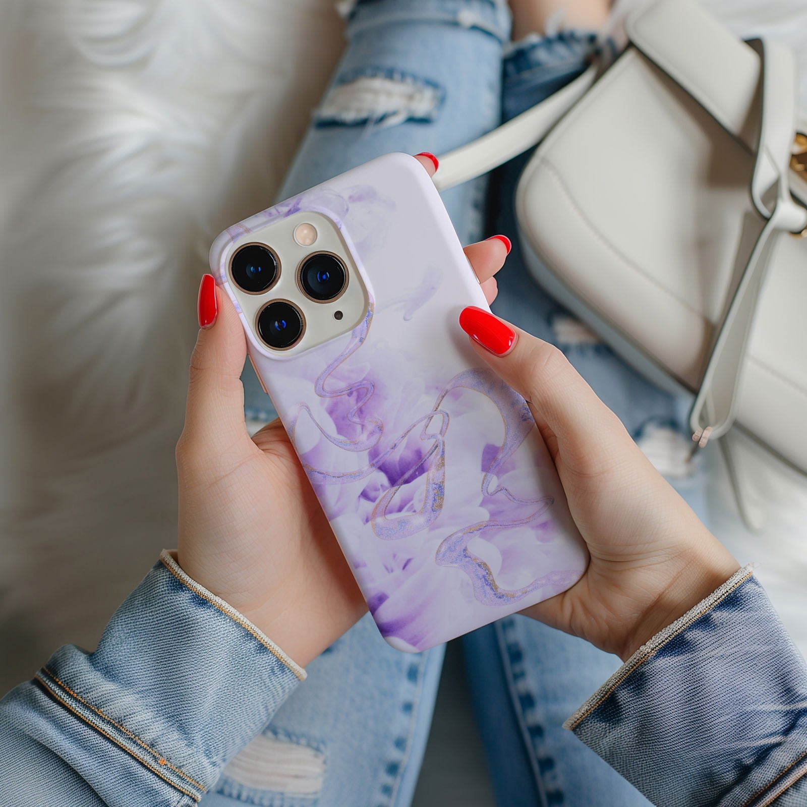 Abstract Purple Fluid Magsafe iPhone Case - Techy Treasures -  