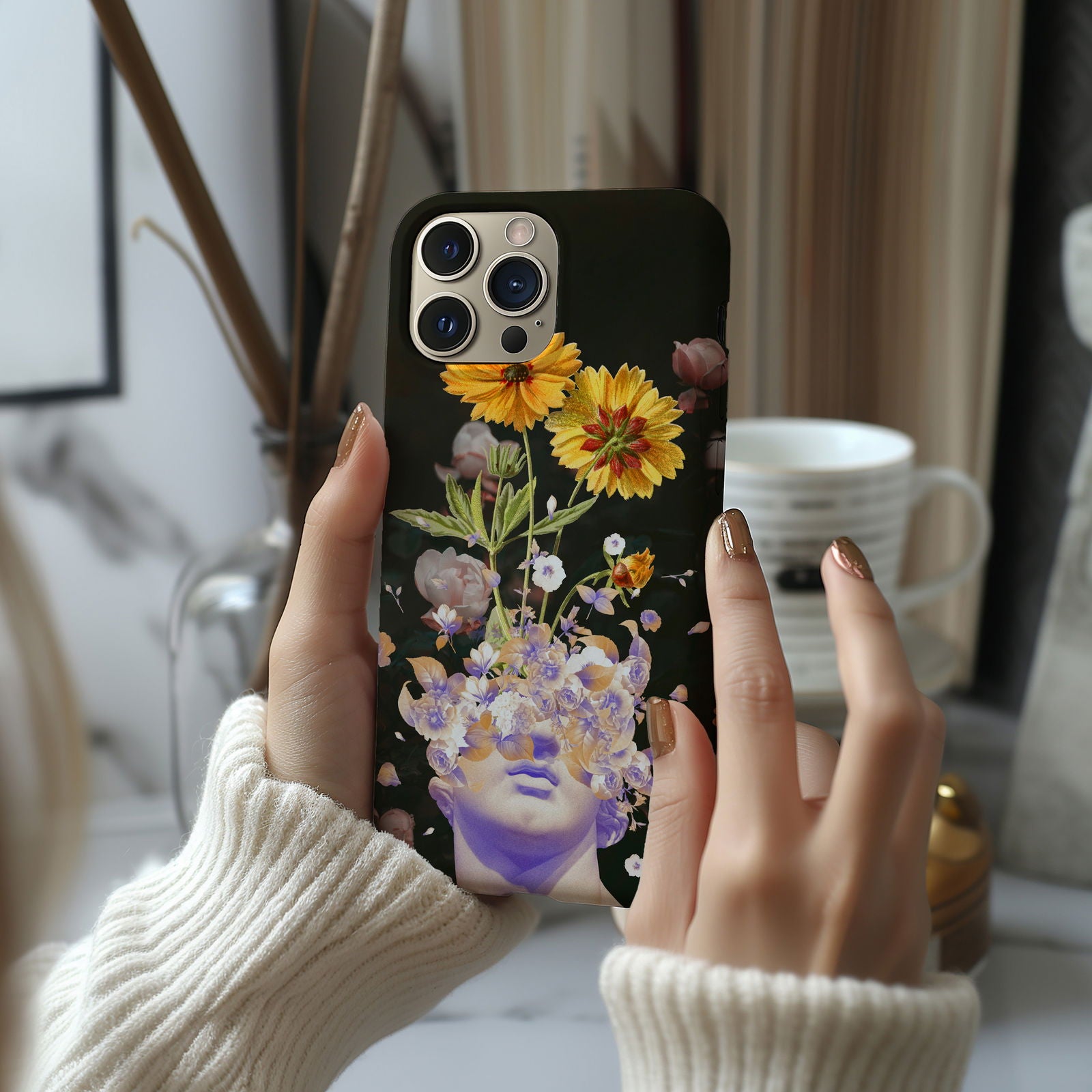 Aesthetic Floral Sculpture Magsafe iPhone Case - Techy Treasures -  