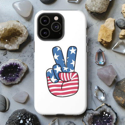 American Flag Peace Magsafe iPhone Tough Case - Techy Treasures -  