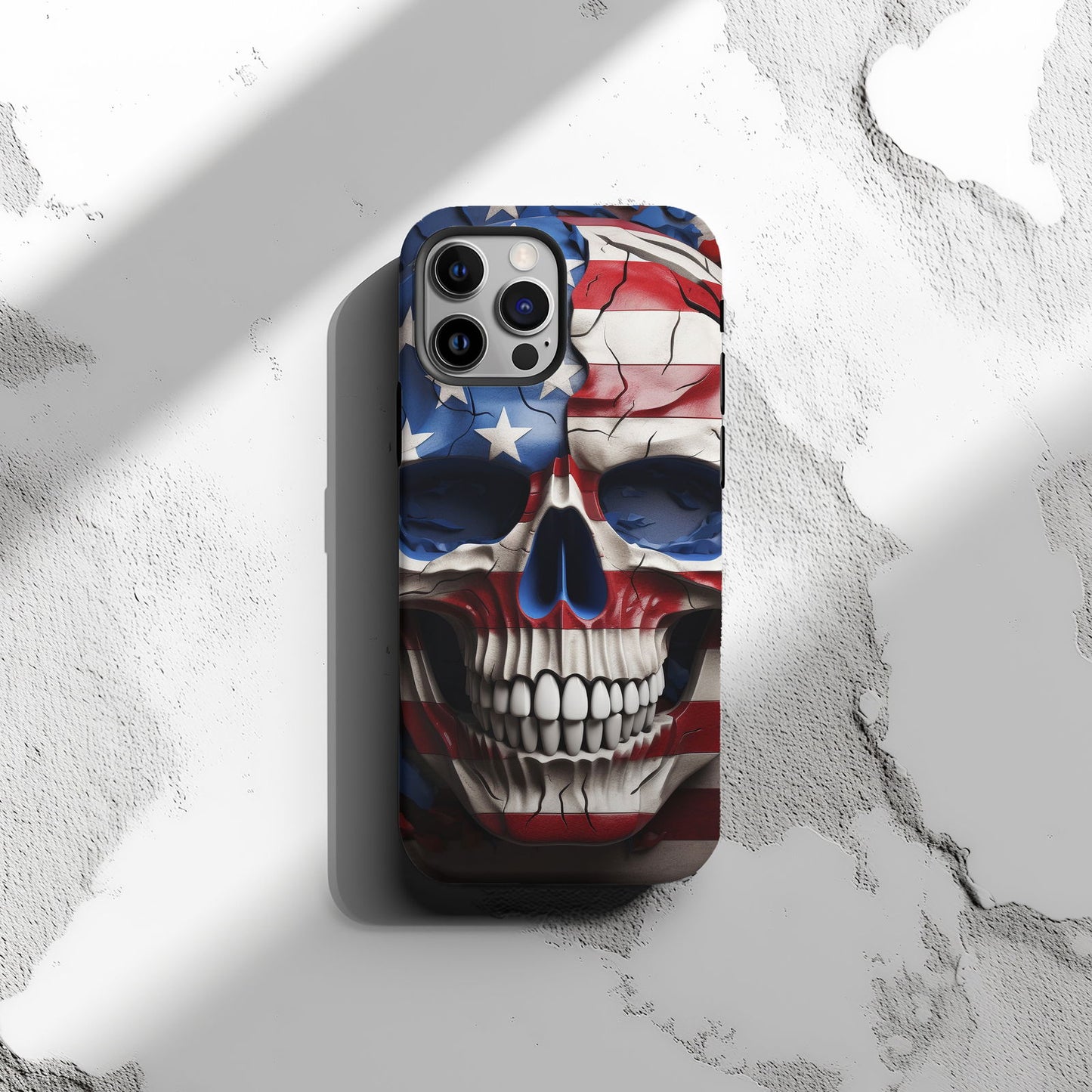 American Flag Skull Magsafe iPhone Tough Case - Techy Treasures -  
