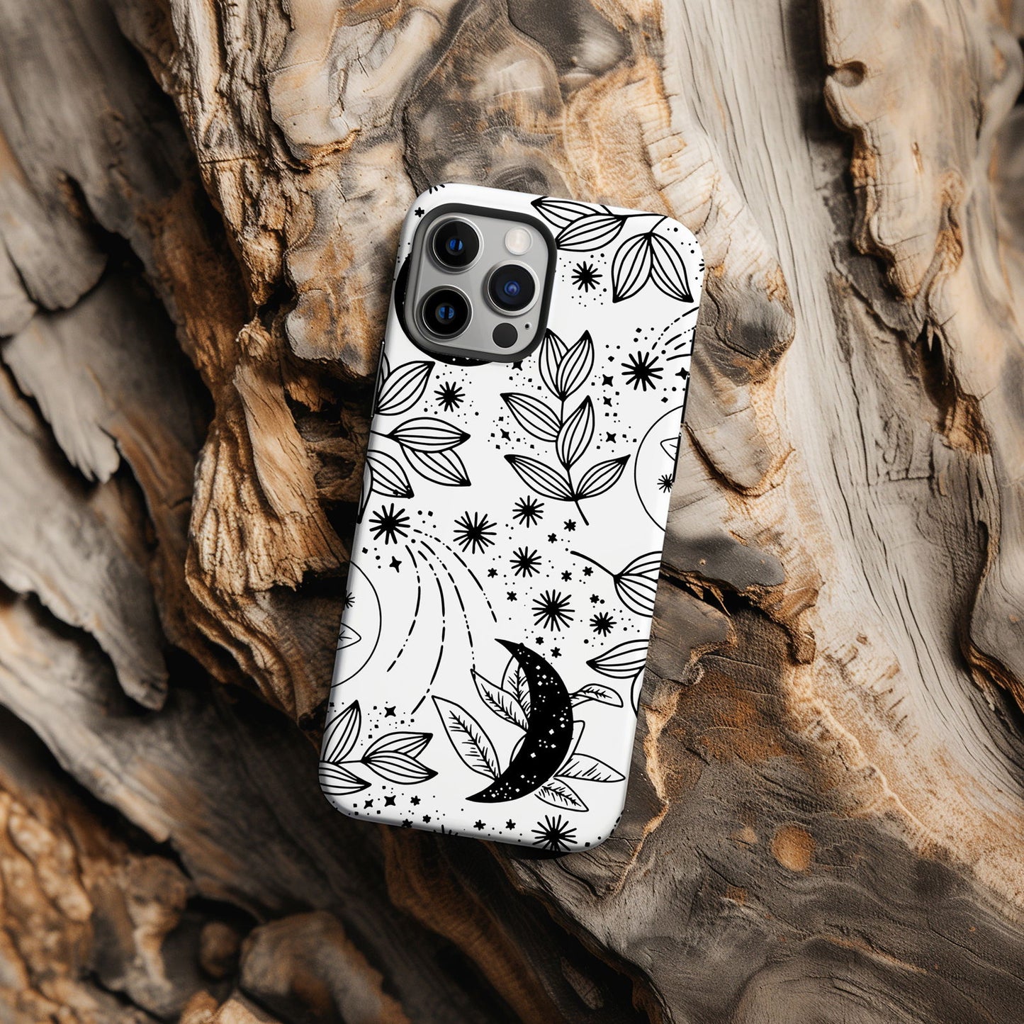 Black White Celestial Magsafe iPhone Case - Techy Treasures -  