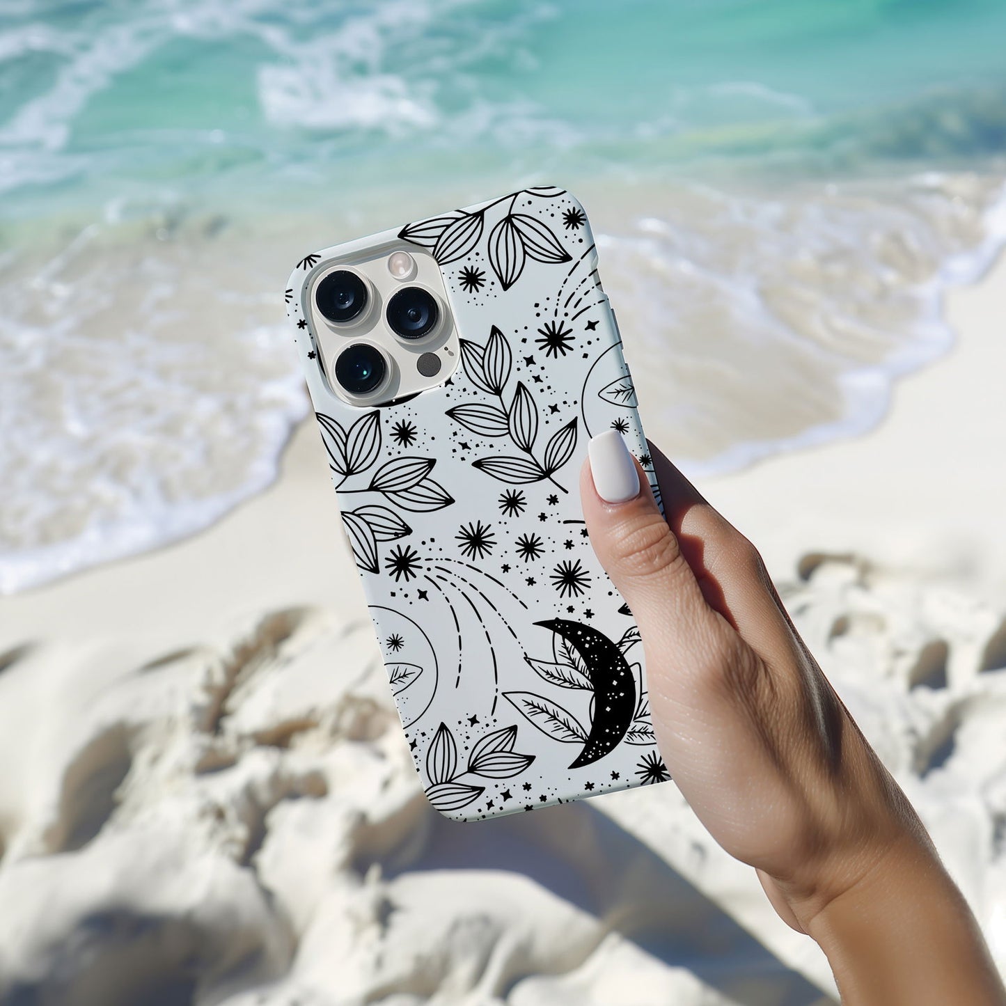 Black White Celestial Magsafe iPhone Case - Techy Treasures -  
