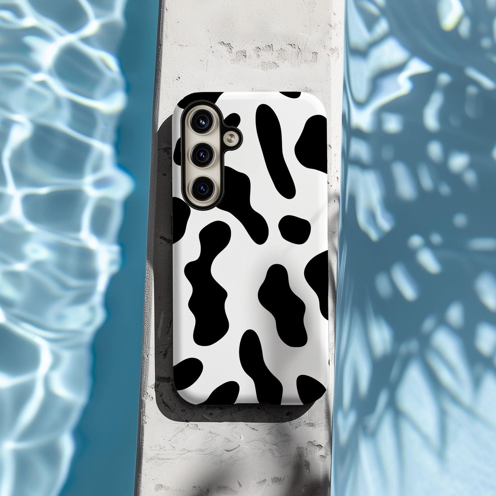 Black and White Cow Print - Techy Treasures -  