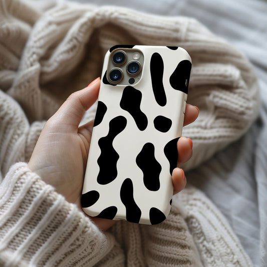 Black and White Cow Print - Techy Treasures - Mobile Phone Cases 
