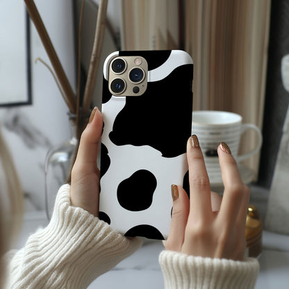 Black and White Cow Print Magsafe iPhone Case - Techy Treasures -  