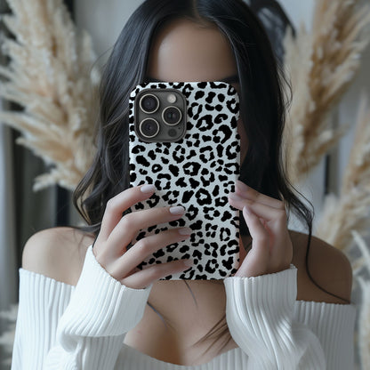 Black and White Leopard Print Magsafe iPhone Case - Techy Treasures -  