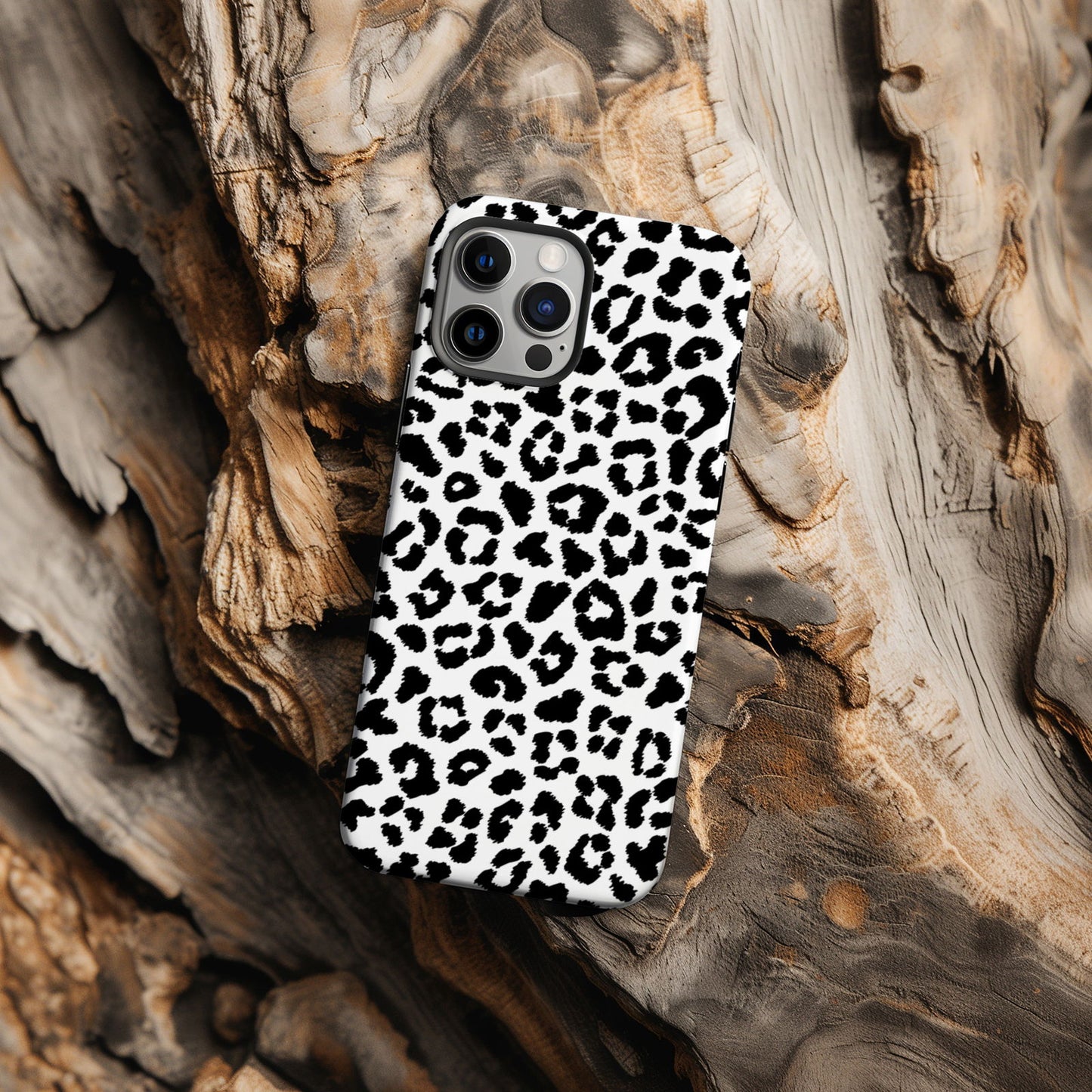 Black and White Leopard Print Magsafe iPhone Case - Techy Treasures -  