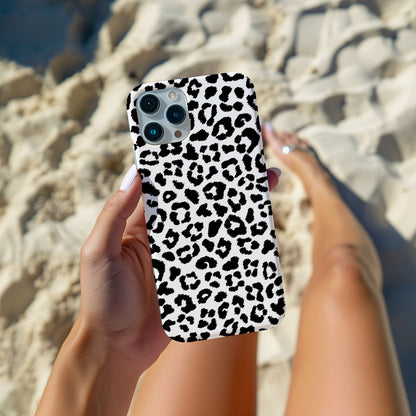 Black and White Leopard Print Magsafe iPhone Case - Techy Treasures -  