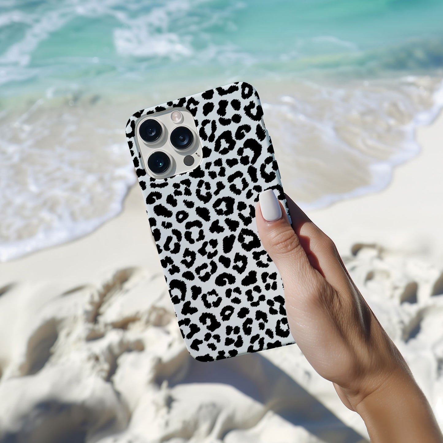 Black and White Leopard Print Magsafe iPhone Case - Techy Treasures -  