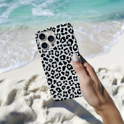 Black and White Leopard Print Magsafe iPhone Case - Techy Treasures -  
