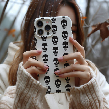 Black and White Skull Design MagSafe iPhone Case - Techy Treasures -  