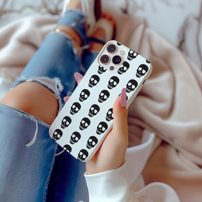 Black and White Skull Design MagSafe iPhone Case - Techy Treasures -  
